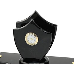 Настольный набор из обсидиана "Щит" 485*128*165мм.