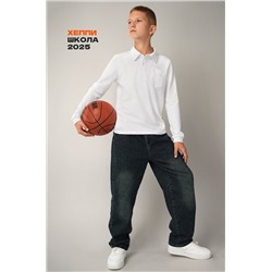 Рубашка-поло с длинным рукавом для мальчика Happyfox