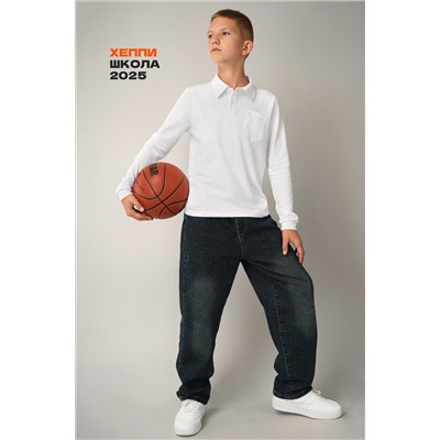 Рубашка-поло с длинным рукавом для мальчика Happyfox
