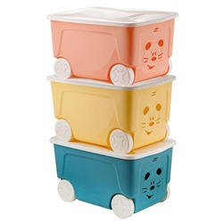 Детский ящик на колесах Lalababy Play with Me 50 л LA103211040 персиковая карамель