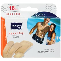 Набор пластырей различных видов Водостойкие MATOPAT AQUA STOP 18шт