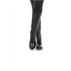 K66-D1 BLACK Сапоги зимние женские (натуральная кожа, натуральный мех (еврозима)) размер 39