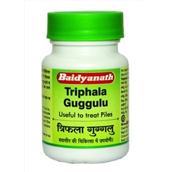 TRIPHALA GUGGULU, Baidyanath (ТРИФАЛА ГУГГУЛ, Байдьянатх), 80 таб.