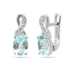 Серьги из серебра топаз, Тина