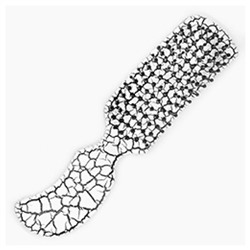 Merilin. CMB205 Расческа - щетка продолговатая с ручкой кракелюр изогнутая 14х3х2,5см