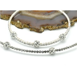 Колье-чокер с браслетом цв.серебристый, 40см, 17см