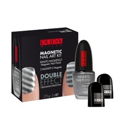 PUPA 341030 MAGNETIC NAIL ART KIT Набор д/маникюра с магнитным лаком Темно-Серебр