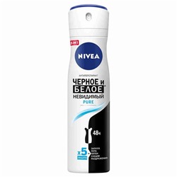 Дез.150мл спрей women Невидимая защита д/черного и белого PURE Nivea