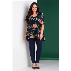 Liona Style 673 синий, Брюки,  Блуза