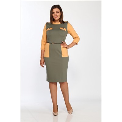 Lady Style Classic 1750/1 хаки-горчица, Платье