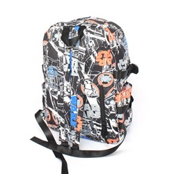 Рюкзак CZ-823,  молодежный,  1отд,  4внут+3внеш.карм,  черный/мультиколлор 256293