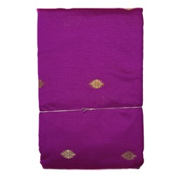 Сари однотонное с Золотистой каймой, цвет ФУКСИЯ (разный дизайн, Size: Onesize), 1 шт.