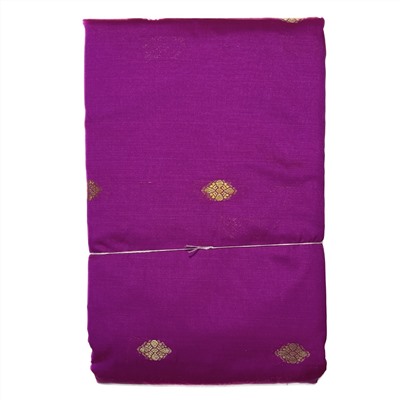Сари однотонное с Золотистой каймой, цвет ФУКСИЯ (разный дизайн, Size: Onesize), 1 шт.