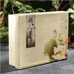 Набор для чайной церемонии керамический «Лунное озеро», 7 предметов: 6 пиал 50 мл, чайник 150 мл, цвет красный