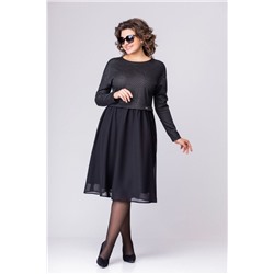 EVA GRANT 7084 черный+горох, Платье