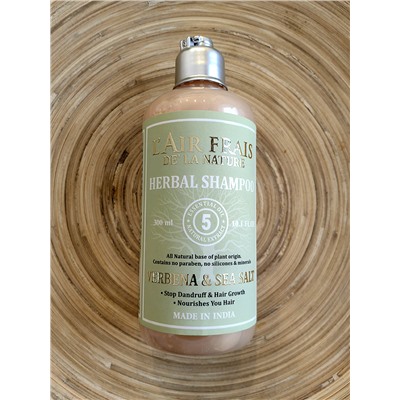 L'air Frais De'la Nature VERBENA & SEA SALT Herbal Shampoo (ВЕРБЕНА И МОРСКАЯ СОЛЬ травяной шампунь), 300 мл.