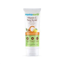 VITAMIN C FACE SCRUB, Mamaearth (СКРАБ ДЛЯ ЛИЦА с Витамином С и Грецким Орехом, для осветления кожи), 100 г. - СРОК ГОДНОСТИ ДО 31 МАЯ 2024 ГОДА