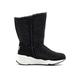 HW871-1 BLACK Дутики женские зимние (искусственная замша, искусственный мех) размер 36