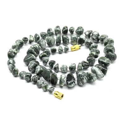 Бусы из серафинита галтовка, 50см, 48г