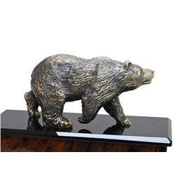 Настольный набор из обсидиана "Медведь" 950*340*280мм
