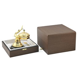 Икорница с нефритом "Осетр" 160*100*130мм.