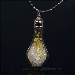 Подвеска Замок 16*26мм с нефритом прессованным