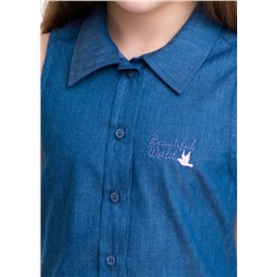 CLE блузка дев.871687/76т1дж, джинсовый