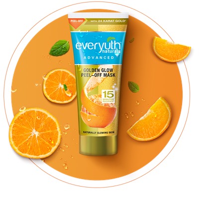 Everyuth Naturals GOLDEN GLOW PEEL-OFF MASK (Маска-пленка с мандарином и золотом 24К), 50 г.