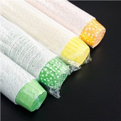 Капсулы с бортиком 100 шт, Polca Dot Желтые 50*40 мм