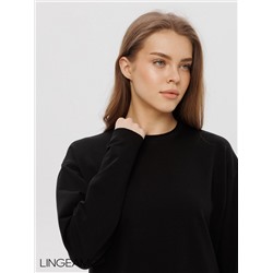 Женское платье макси из футера 2-х нитки Lingeamo черный ВП-10 (35)