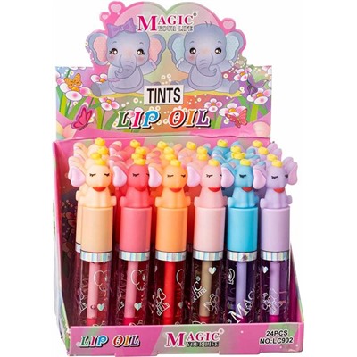 Блеск для губ MAGIC LIP GLOSS Слоник проявл.с игрушкой LС-902 Karite (мин.6шт.)