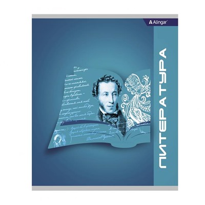Тетрадь Предмет линия  ЛИТЕРАТУРА 36 л Alingar ЯРКИЕ ПРЕДМЕТЫ AL8893/9