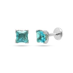 Серьги из серебра параиба кварц, Ю-25005р