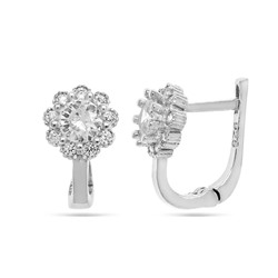 Серьги из серебра куб.циркон., Тсд62