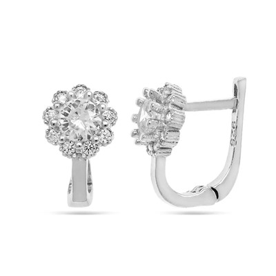 Серьги из серебра куб.циркон., Тсд62