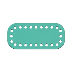 Кожа - Дно для сумки мини 5 х 11 см. Бирюза