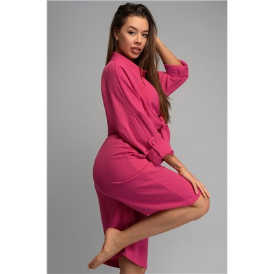 Женский летний костюм оверсайз из ткани-жатка Happyfox