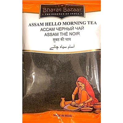 Assam HELLO MORNING Tea, Bharat Bazaar (Индийский ГРАНУЛИРОВАННЫЙ ЧЕРНЫЙ ЧАЙ, Бхарат Базар), 300 г.