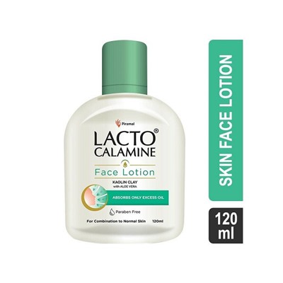 Face Lotion LACTO CALAMINE Kaolin clay with Aloe Vera, Piramal (Лосьон для проблемной кожи ЛАКТО КАЛАМИН, для комбинированной и нормальной кожи лица, Пирамал), 120 мл. - СРОК ГОДНОСТИ ДО 28 ФЕВРАЛЯ 2025 ГОДА