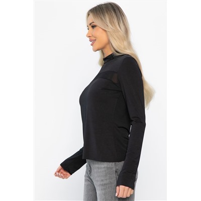 Водолазка трикотажная Лисса (черная) Б14298-22М