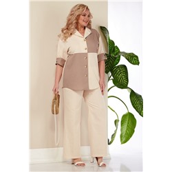 Anastasia 1000 кремовый, Брюки,  Блуза