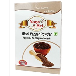 Black Pepper POWDER, Nano Sri (Чёрный Перец МОЛОТЫЙ, Нано Шри), 100 г.