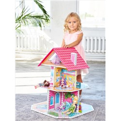 Кукольный двухэтажный домик быстрой сборки «Коттедж» Серия Dream House