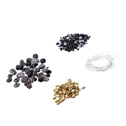 Браслеты своими руками «Бижу» (черно-белые)