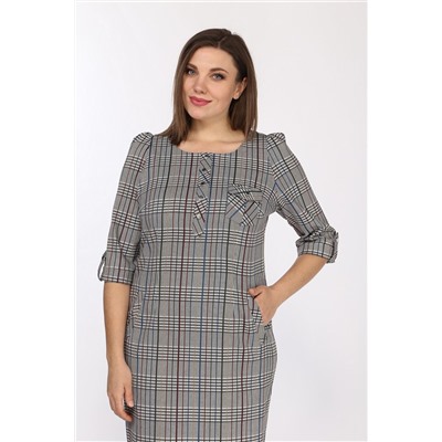 Lady Style Classic 432/7 клетка_серый, Платье