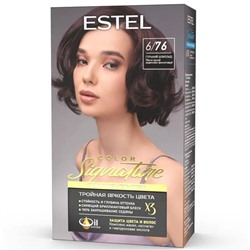 SIGNATURE Крем-гель краска д/волос 6/76 горький шоколад Estel
