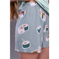 Пижама с шортами Суши-роллы ПД-009-044 НАТАЛИ #876156