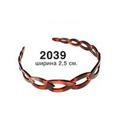 Ободок Косичка 2,5см асс-т 3цвета  NICE 2039