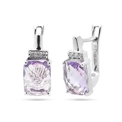 Серьги из серебра аметист, Харден