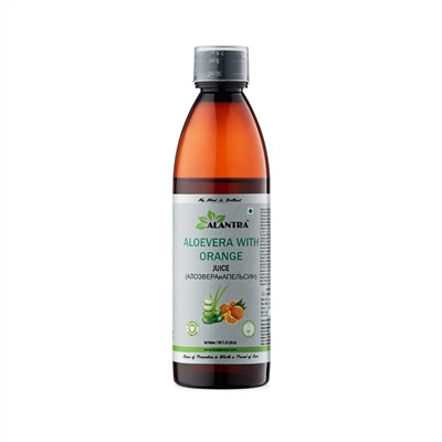 ALOE VERA WITH ORANGE Juice, Alantra (Аюрведический сок АЛОЭ ВЕРА И АПЕЛЬСИН повышение иммунитета, Алантра), 250 мл.